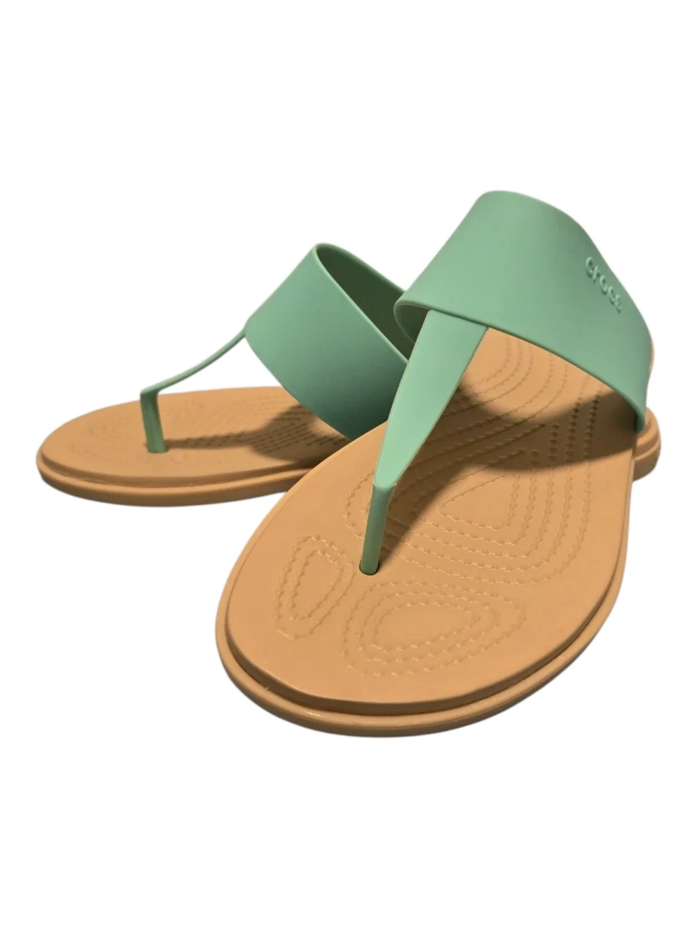 Crocs Tulum Flip Flop Sandals Jade Stone Size 8 - Picture 1 of 7